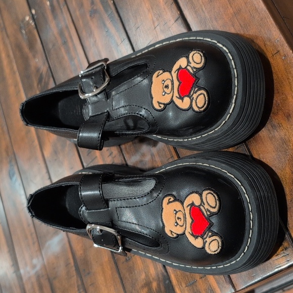 Dolls Kill Shoes - Delia*S Dolls Kill cuddle Brushes Teddy Bear Platform Mary Jane Shoes